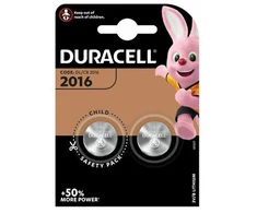 Duracell ličio baterijos CR2016 / DL2016 / ECR2016, 3V, 2 vnt.