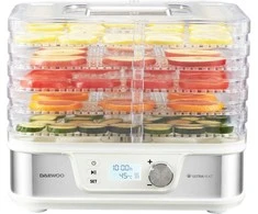 Maisto džiovyklė Daewoo DD 500S, 400 W, 5 padėklai, skaitmeninis ekranas, laikmatis, integruotas ven