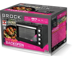 Elektrinė krosnelė Orkaitė su kaitlentėmis BROCK TO 4802 BK 48L 2000 W