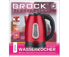 Elektrinis virdulys BROCK WK 0603 RD 1.8L, 1500W