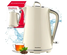 Elektrinis virdulys, nerūdijantis plienas, kreminės spalvos, 1,7 l, 2200 W, KB 9016, Klausberg