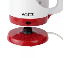 Elektrinis virdulys Oliver Voltz 55551230FR, 1300W, 0.9L, belaidis, baltos/raudonos spalvos