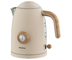 Elektrinis virdulys su termometru, smėlio spalvos, retro, 2200 W, 1,7 l, KB 9020, Klausberg