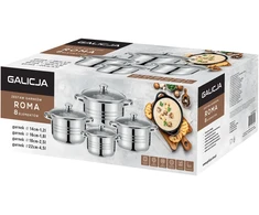 Galicja 4 vazonų rinkinys: 14/16/18/22 cm – 1,2/1,8/2,5/4,5 l, 47009 14/16/18/22 cm – 1.2/1.8/2.5/4,5L 4700
