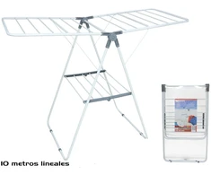 Gerimport Metalinis skalbinių džiovintuvas 131 x 58 x 93,5 cm, baltas/pilkas