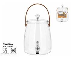 Gertuvė Gėrimų indas su čiaupeliu, 5 l, 20.00 × 22.50 × 30.00 cm, KITCHEN&amp;GO