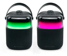 Įkraunama Bluetooth karaoke garso sistema su belaidžiu mikrofonu ir lengva muzika, 30 W, MUSE, M 5