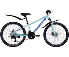 Kalnų dviratis AL 24" Discovery QUBE DD CS, frame 11.5", light turquoise, 2025