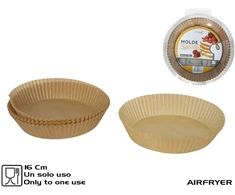 RC-Design popierinė kepimo skarda oro gruzdintuvei 16 cm (50 vnt.) 4,5 x 19 x 19 cm KITCHEN&amp;GO