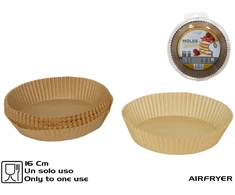 Karšto oro gruzdintuvės popierinė kepimo forma 16 cm (100 vnt.), 4,5 x 19 x 19 cm, KITCHEN&amp;GO