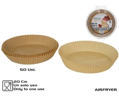 Karšto oro gruzdintuvės popierinė kepimo forma 20 cm (50 vnt.), 5 x 23 x 23 cm, KITCHEN&amp;GO