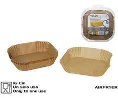 Karšto oro gruzdintuvės popierinė kepimo forma 16 cm (50 vnt.), 5 x 20 x 20 cm, KITCHEN&amp;GO