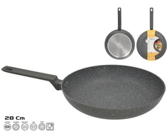 Keptuvė 28 cm, granito efekto, 5,6 x 48,5 x 28 cm, KITCHEN&amp;GO