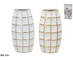 Keraminė vaza 14,5 x 7,5 x 30 cm, 2 rūšių, DECORLIFE