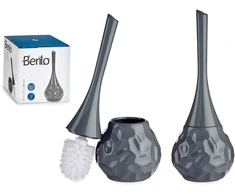Keraminis tualeto šepetys, modernios formos, pilkas, 85141, Berilo