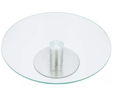 King Hoff 1 aukštų padėklas, stiklas - plienas Ø30 cm Kinghoff, KH 4014