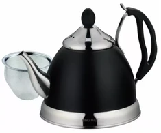 King Hoff Arbatinukas su sieteliu, 1l plieno, juodas Kinghoff KH 1538