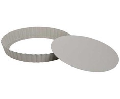 King Hoff Pyragų forma su nuimamu dugnu, 25 cm skersmens, anglinio plieno, marmurinė nelimpanti danga, smėlio spalvos, „Kinghoff“, kh-1969