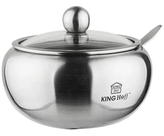 King Hoff Cukraus dubuo su šaukštu, plieno, 460ml Kinghoff KH 3732