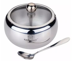 King Hoff Cukraus dubuo su šaukštu, plieno, 460ml, Kinghoff KH 3725
