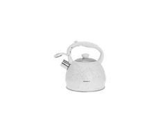 King Hoff Švilpiantis arbatinukas, 2 l, balto marmuro spalvos su balta rankena Kinghoff KB 7319
