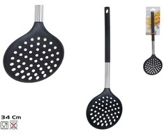 Virtuvinis samtis (kiaurasamtis) juodas plienas Togo, 34,5 x 10 x 7 cm, KITCHEN&amp;GO