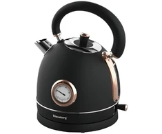 Klausberg Elektrinis virdulys su termometru, nerūdijančio plieno, juodos/rožinio aukso spalvos, 1,8 l, 2200 W,