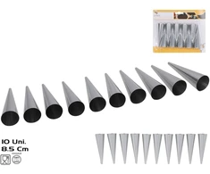 Konditerinis kūgelis X10, 8,5 x 2,7 x 2,7 cm, KITCHEN&amp;GO, INOX
