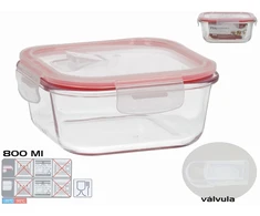 Kvadratinė pietų dėžutė 800 ml, 7 x 15,5 x 15,5 cm, KITCHEN&amp;GO
