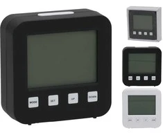 LCD žadintuvas 8,8 x 8,9 cm, 2 rūšių, DECORLIFE