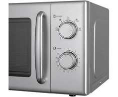 Mikrobangų krosnelė Daewoo KOR 6S20S 2, 20 l, 700 W, 5 galios lygiai, garso signalas, sidabrinė