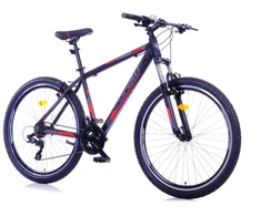 Mountain bike TopVelo Corelli Via 4.3, (Wheel size: 24, Frame size: 12) Juodas / Fuchsia-pilka