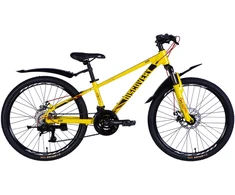 Mountain bike TopVelo Discovery QUBE DD CS (Wheel size: 24, Frame size: 11.5) Geltona-juodas