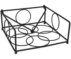 Servetėlių laikiklis, juodas, 18,5 x 19 x 8 cm, KITCHEN&amp;GO