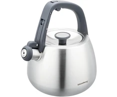 Nerūdijančio plieno arbatinukas su švilpuku, matinės sidabro spalvos, talpa 2.5 l, Klausberg, KB 777