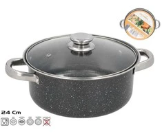 Kitchengo Puodas CRIS GRANITE 24cm 3.7L Nepridegantis