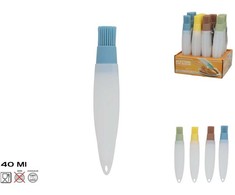 Aliejaus buteliukas su silikoniniu šepetėliu 40 ml, 4 rūšių, 19 x 4 x 4 cm, KITCHEN&amp;GO