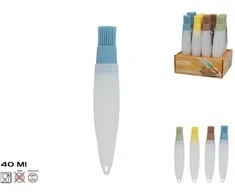 Aliejaus buteliukas su silikoniniu šepetėliu 40 ml, 4 rūšių, 19 x 4 x 4 cm, KITCHEN&amp;GO