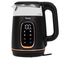 Oliver Voltz Elektrinis virdulys su LCD ekranu, 2200 W, 1,7 l, juodas/rožinio aukso spalvos, 51230AFBRG, „Oliver