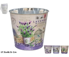 Ovalus cinkuotas kibiras Bejar 3 asortimentai 17,5x16,5x13 cm, GARDEN ENJOY