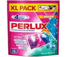 PERLUX skalbimo kapsulės spalvotiems audiniams, 26 vnt., minkšta pakuotė. Dėžėje 6 pakuotės.