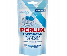 PERLUX SUPER COMPACT Baltas koncentruotos skalbimo kapsulės baltiems audiniams, 2 vnt. Dėžėje 20 paku