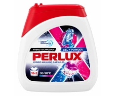 PERLUX SUPER COMPACT Juodas koncentruotos skalbimo kapsulės juodiems audiniams, 24 vnt. Dėžėje 8 paku