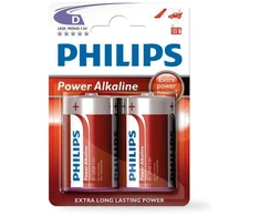 PHILIPS alkaline LR20 (D) šarminės baterijos, 2 vnt./lizdinėje pakuotėje, 009000314