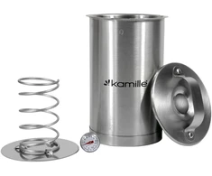Plieninis kumpio viryklė su termometru, 1,5 l, 6506, „Kamille“
