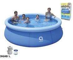 Pripučiamas baseinas su filtru, 3618L, 300 cm x 300 cm, aukštis 76 cm AVENLI