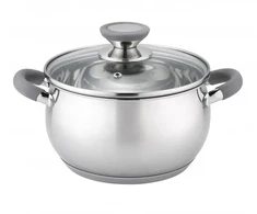Puodas, Ø28 cm, 10,45 l, pilkos rankenos, nerūdijantis plienas, 5V1210N28G, Oliver Voltz