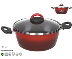 Puodas su dangčiu, 24 cm, ~5 l, Rosso, 32,00 x 24,00 x 18,00 cm, Magefesa