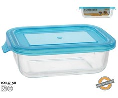 Stačiakampė stiklinė pietų dėžutė 1040 ml, 6 x 22 x 15,5 cm, KITCHEN&amp;GO