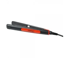 Rosberg 55551101AR, plaukų tiesintuvas, 35W, aliuminio banguotos plokštelės, juodas/raudonas